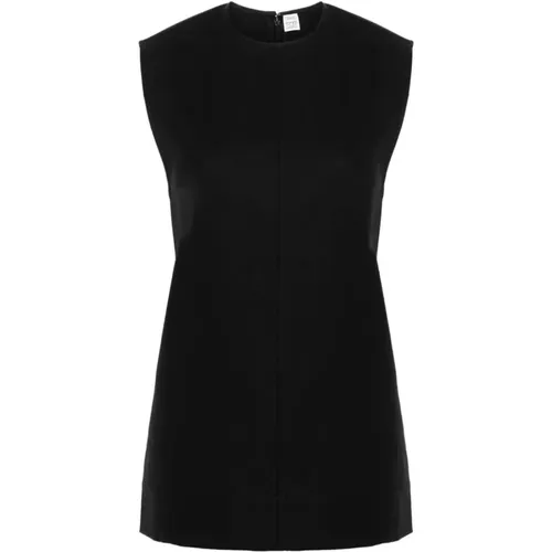 Schwarzes Zip Top , Damen, Größe: M - TotêMe - Modalova