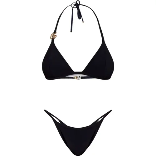 Schwarzer Zweiteiler Badeanzug , Damen, Größe: XS - Dolce & Gabbana - Modalova