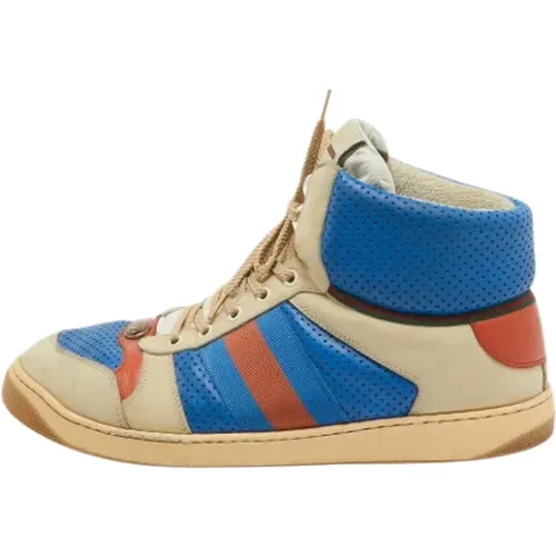 Pre-owned Leather sneakers , male, Sizes: 10 1/2 UK - Gucci Vintage - Modalova