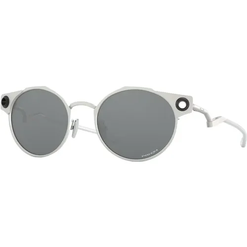 Deadbolt Sonnenbrille Satin Chrome/Prizm Black , Herren, Größe: 50 MM - Oakley - Modalova