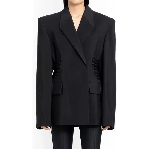 Open Back Blazer , female, Sizes: XS - Mugler - Modalova