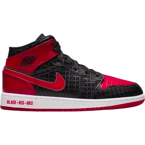 Limitierte Auflage Air Jordan 1 Mid Bred , Damen, Größe: 36 EU - Nike - Modalova