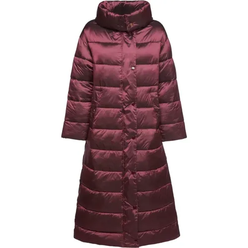 Long Padded Jacket Burgundy Oversize , female, Sizes: 2XS, S - OOF Wear - Modalova