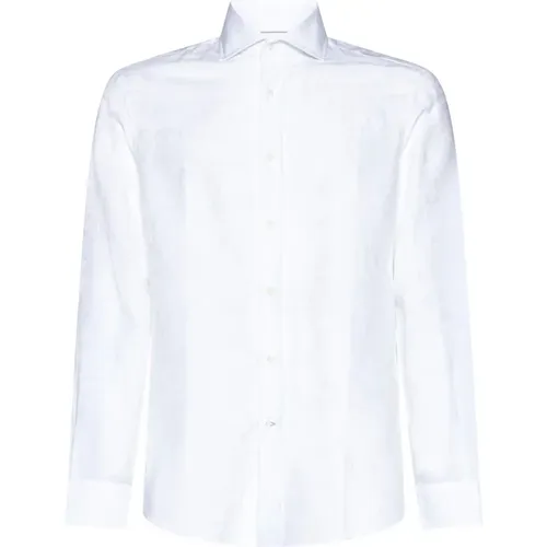 Cotton-Linen Blend Shirt , male, Sizes: L, XL, M - BRUNELLO CUCINELLI - Modalova