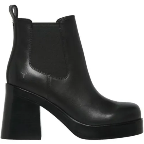 Schwarze Leder-Chelsea-Stiefel für Damen - Größe 38 , Damen, Größe: 36 EU - Windsor Smith - Modalova