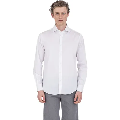 Stretch Cotton Shirt French Collar Long Sleeve Solid Color Button Closure , male, Sizes: XL, 2XL, L, M, 3XL - PAUL & SHARK - Modalova