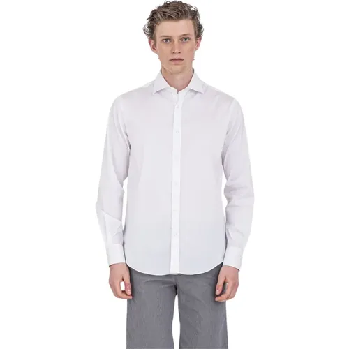 Stretch Cotton Shirt French Collar Long Sleeve Solid Color Button Closure , male, Sizes: XL, L, M, 3XL - PAUL & SHARK - Modalova