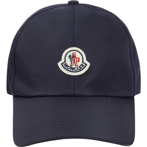 Blaue Logo Patch Baseball Cap - Moncler - Modalova
