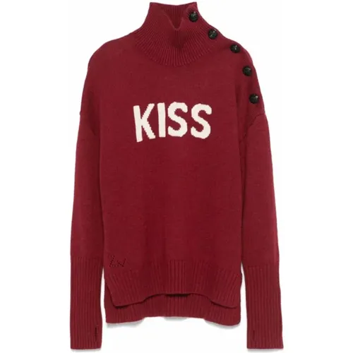 Roter Kardinal Wollmischung Rippstrickpullover - Zadig & Voltaire - Modalova