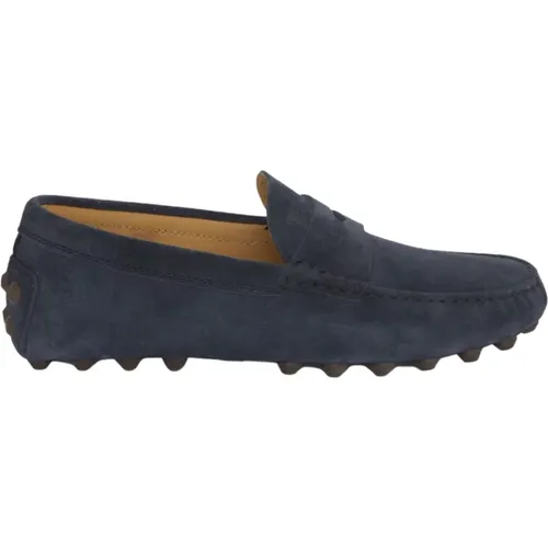 Blaue flache Schuhe mit Tod`s Monogramm-Druck , Herren, Größe: 39 1/2 EU - TOD'S - Modalova