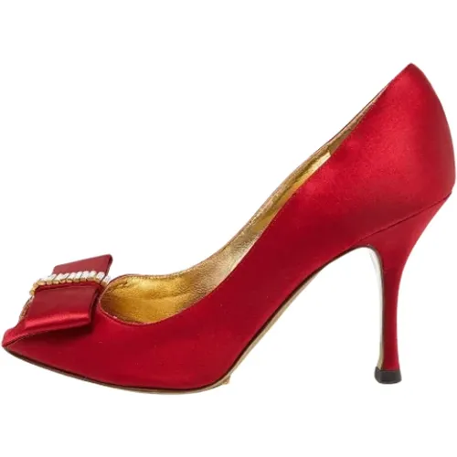 Pre-owned Satin heels , female, Sizes: 4 UK - Dolce & Gabbana Pre-owned - Modalova