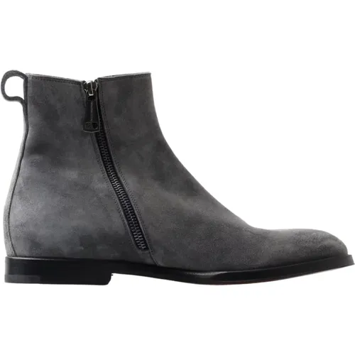 Leather Men`s Ankle Boots , male, Sizes: 5 UK - Dolce & Gabbana - Modalova