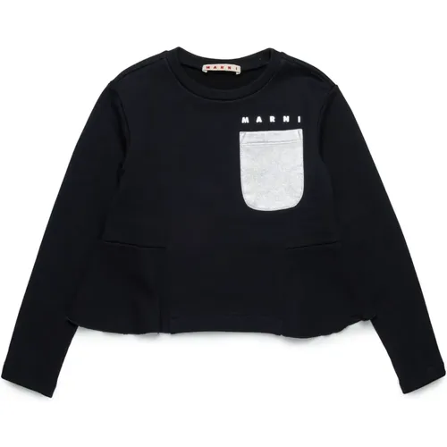 Rundhals-Sweatshirt mit Mylar-Tasche - Marni - Modalova