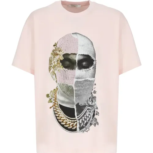 Cotton T-shirt with Contrasting Print , male, Sizes: M - IH NOM UH NIT - Modalova