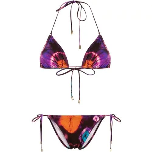 Tie-Dye Triangel Bikini Set - Zimmermann - Modalova