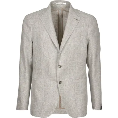 Men's Clothing Jacket Grey Ss24 , male, Sizes: XL, L - Tagliatore - Modalova