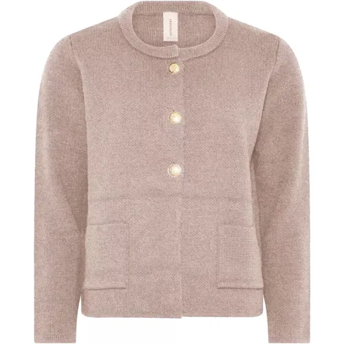 Classic Wool Cardigan Old Rose , female, Sizes: M, L, S - Skovhuus - Modalova