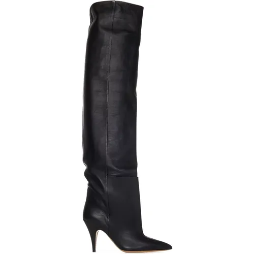 Leather Knee-High Stiletto Boots , female, Sizes: 5 UK, 4 UK - Khaite - Modalova