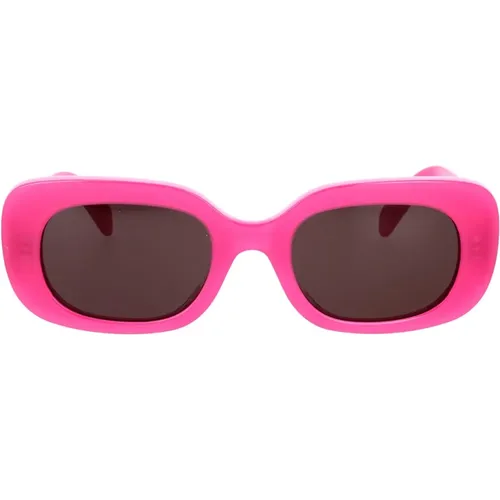 Round Rectangular Sunglasses Brown , unisex, Sizes: 51 MM - Celine - Modalova