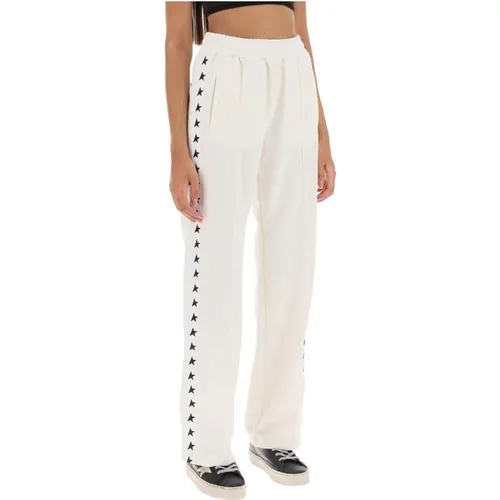 Dorotea Track Pants mit Sternenbändern , Damen, Größe: S - Golden Goose - Modalova