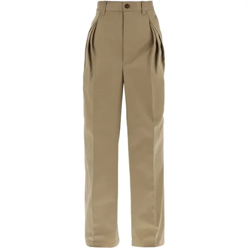 Trousers With Triple Ple , female, Sizes: XS - Maison Margiela - Modalova