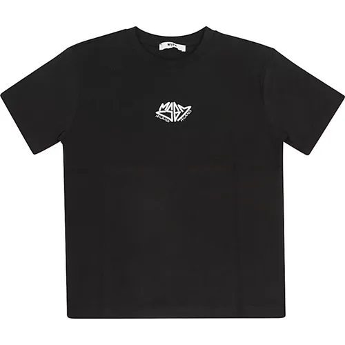 Kinder Schwarzes T-Shirt mit Logo-Druck - MSGM - Modalova