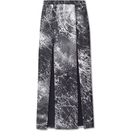 Silk skirt with cut-outs , female, Sizes: XS - alexander mcqueen - Modalova