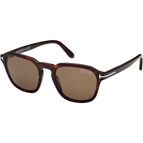 Avery Sunglasses in Dark Havana/ , male, Sizes: 52 MM - Tom Ford - Modalova