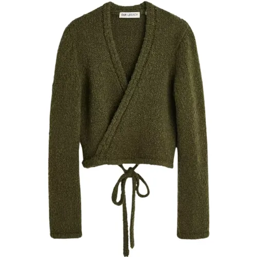 Wrap Knit Olive Cartoon Wool , female, Sizes: M, XS - Our Legacy - Modalova