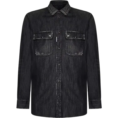 Denim Shirt Aw24 , male, Sizes: XL, S, M, L, 3XL, XS, 2XL - Dsquared2 - Modalova