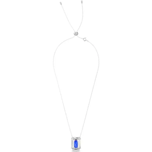 Chroma Octagon Blue Necklace - Swarovski - Modalova
