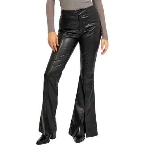 Flare Trousers in Eco-Leather , female, Sizes: S, 2XS - Silvian Heach - Modalova