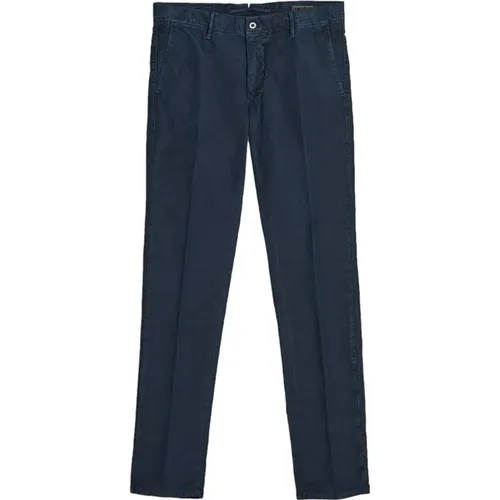 Italian Navy Slacks - Premium Quality , male, Sizes: W32, W34, W38 - Incotex - Modalova