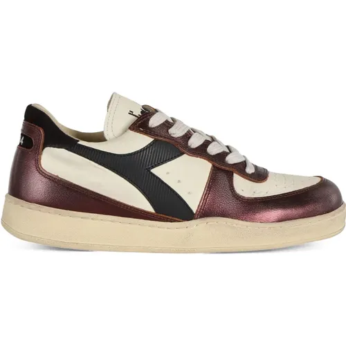 Low Metallic Sneakers in Leather , female, Sizes: 3 UK, 2 1/2 UK, 3 1/2 UK, 2 UK, 4 1/2 UK, 1 1/2 UK - Diadora - Modalova