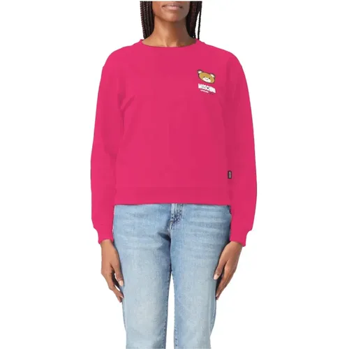 Baumwolle Markenprint Sweatshirt , Damen, Größe: S - Moschino - Modalova