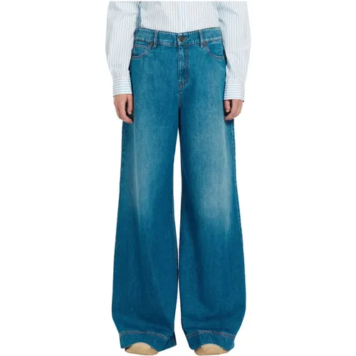 Flare Denim Jeans mit ikonischen Details , Damen, Größe: XL - Max Mara Weekend - Modalova