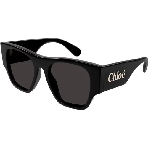 Ch0233S 001 Sunglasses,Ivory/Red Sunglasses,/Grey Shaded Sunglasses - Chloé - Modalova