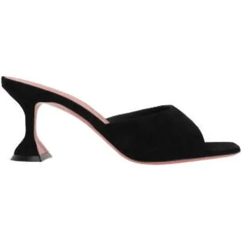 Suede Square Toe Sandals , female, Sizes: 3 UK - Amina Muaddi - Modalova