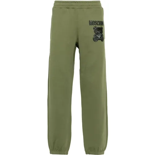 Grüne Baumwoll-Casual-Activewear-Hose , Herren, Größe: L - Moschino - Modalova