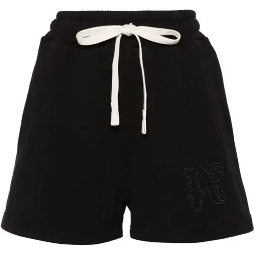 Logo Baumwollshorts , Damen, Größe: L - Palm Angels - Modalova