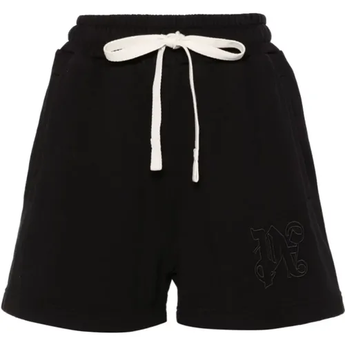 Logo Cotton Shorts , female, Sizes: S, M - Palm Angels - Modalova