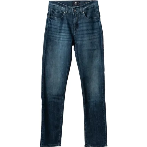 Zeitlose Slimmy Fit Jeans , Herren, Größe: M - 7 For All Mankind - Modalova