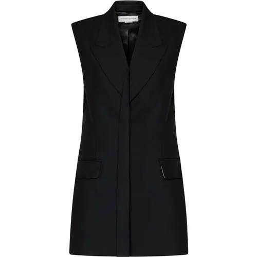 Wool Blend Blazer-Style Dress , female, Sizes: XS - Victoria Beckham - Modalova