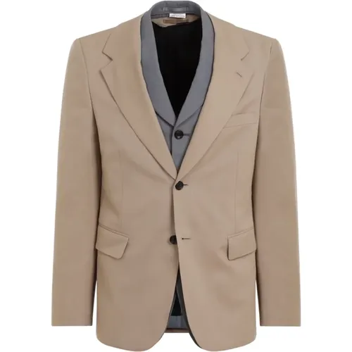 Layered Wool Jacket , male, Sizes: M - Comme des Garçons - Modalova