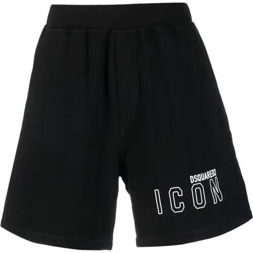 White Icon Bermuda Shorts , male, Sizes: M, XL, L, S, 2XL - Dsquared2 - Modalova