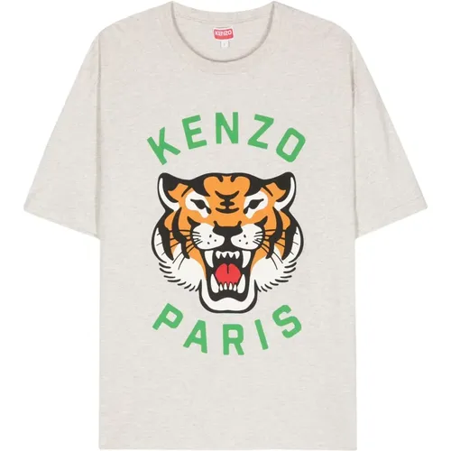 Pale Grey T-Shirt , male, Sizes: M - Kenzo - Modalova