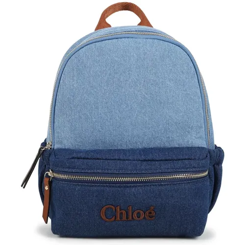 Blauer Denim Kinder Rucksack Chloé - Chloé - Modalova