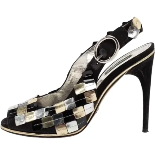 Pre-owned Satin sandals , female, Sizes: 5 1/2 UK - Dolce & Gabbana Pre-owned - Modalova