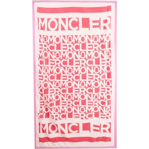 Pink Sea Clothing Logo-Print Towel , female, Sizes: ONE SIZE - Moncler - Modalova