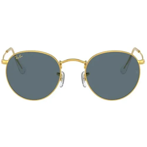 Round Metal Sunglasses in Blue/Gold , male, Sizes: 50 MM - Ray-Ban - Modalova